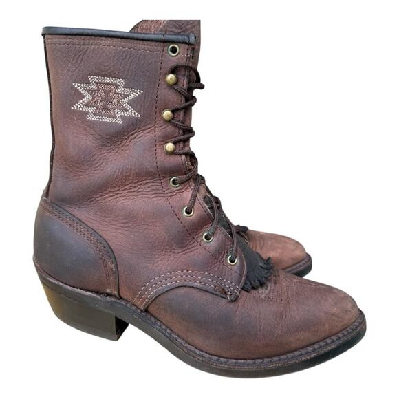 Vintage Lacer Packer Western Boot Women size 6 - Picture 1 of 10